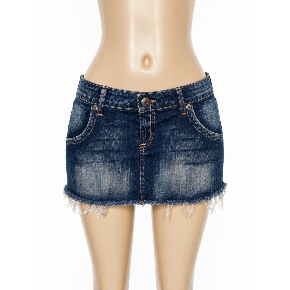 GUESS Stretch Denim Mini Skirt Size 8 Y2K